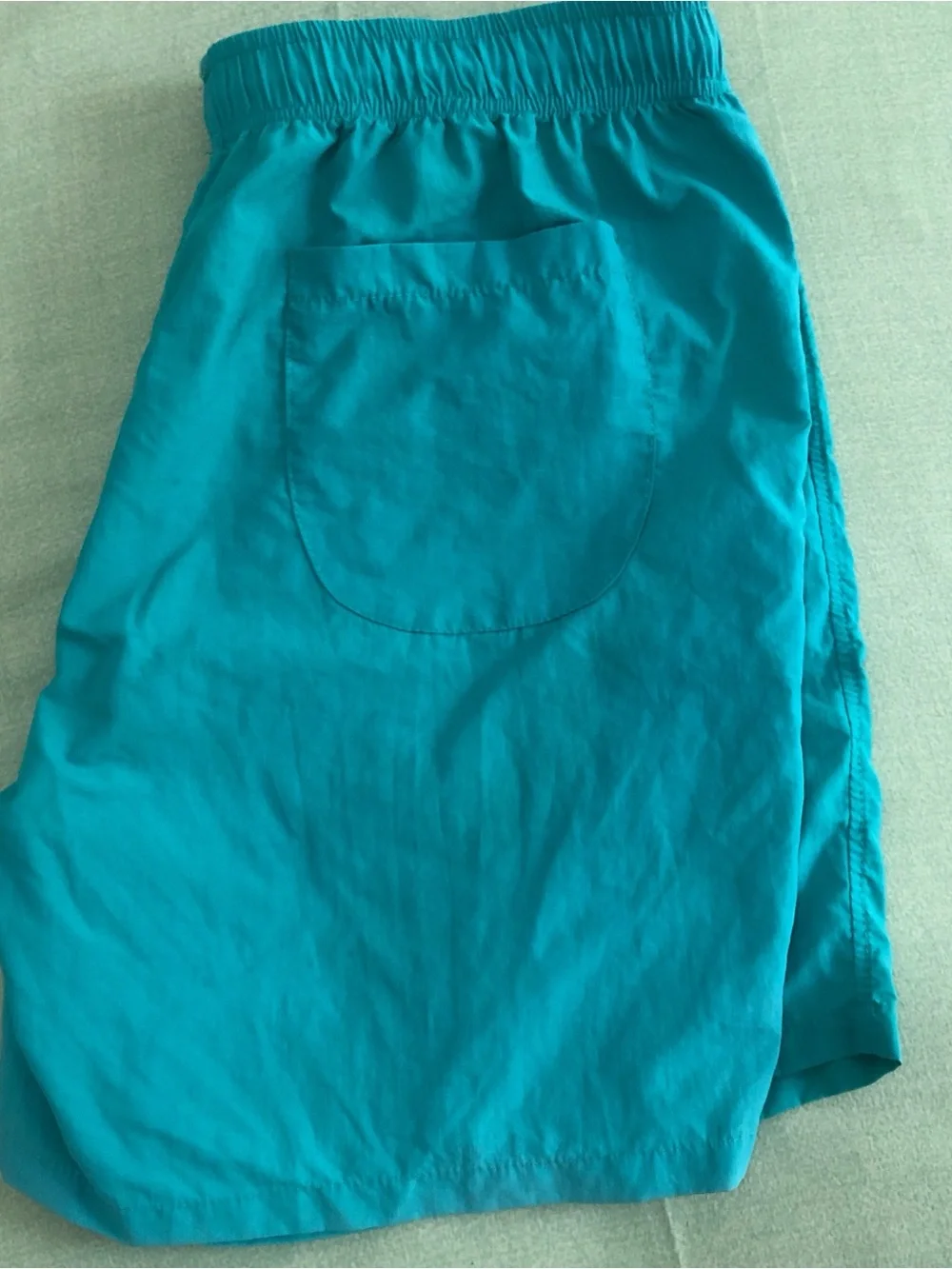 H&M Men's Teal Swim Trunks with Black Drawstring